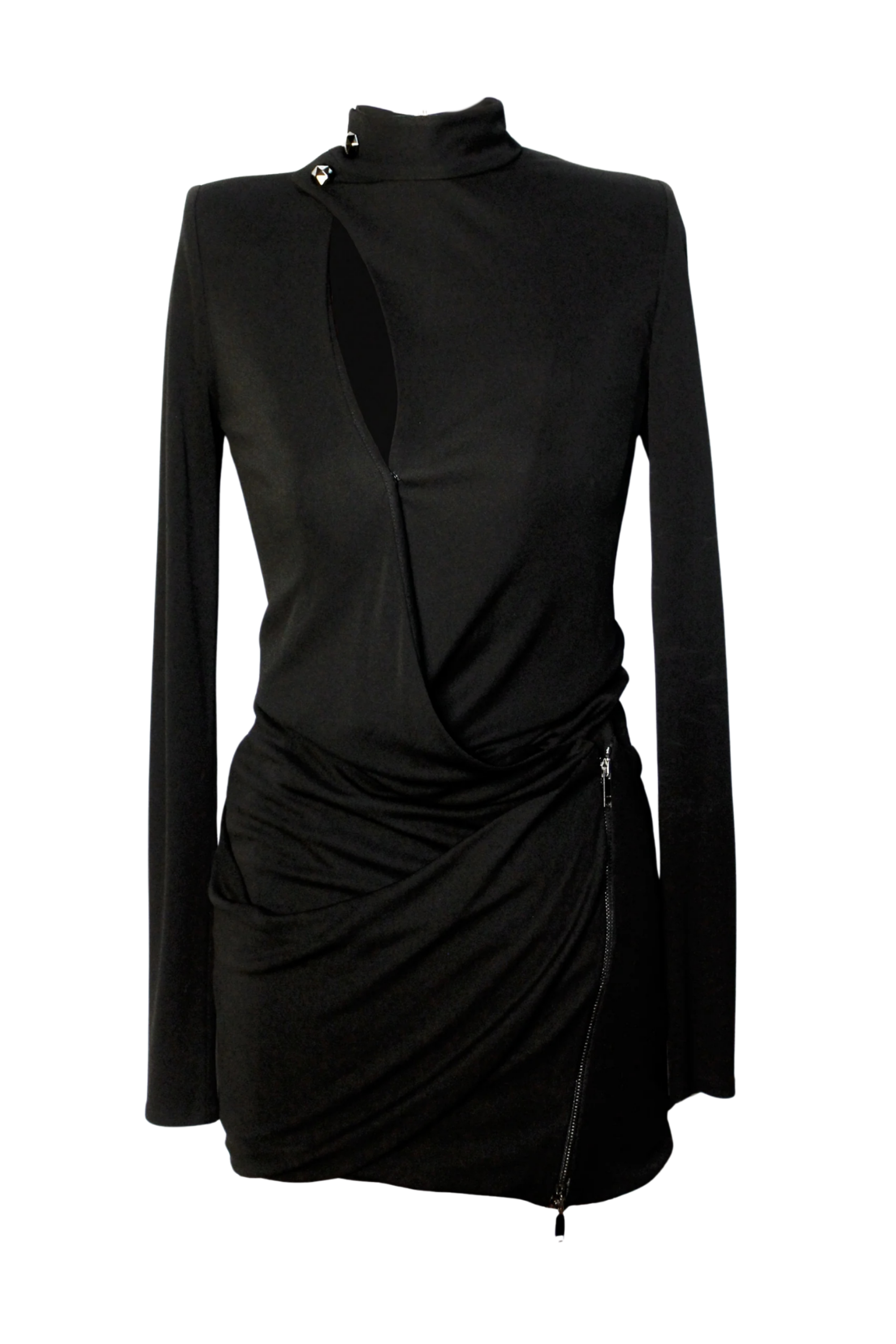 GUCCI F/W 2009 RUNWAY ZIP CUT-OUT DRESS — BLACK